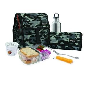 Packit Freezable Lunch Bag Sack Pack In Charcoal Camo Foldable
Zipper NEW